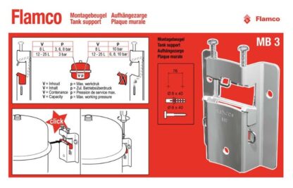 Gebruiks aanwijzing Flamco expansievat wandbevestiging (MB 3)